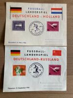 2 Postkarten Fußballländerspiele 1956mit Briefmarken Nordrhein-Westfalen - Ratingen Vorschau