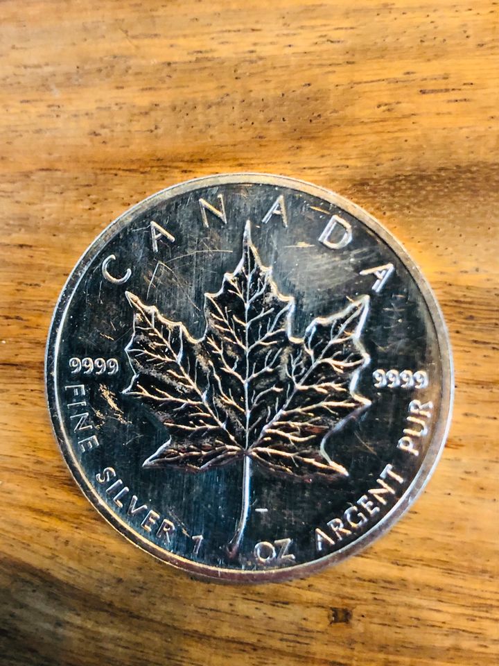 5 Dollar Silbermünze , 1 oz Fein-Silber 999, Maple Leaf - Kanada in Bockenem