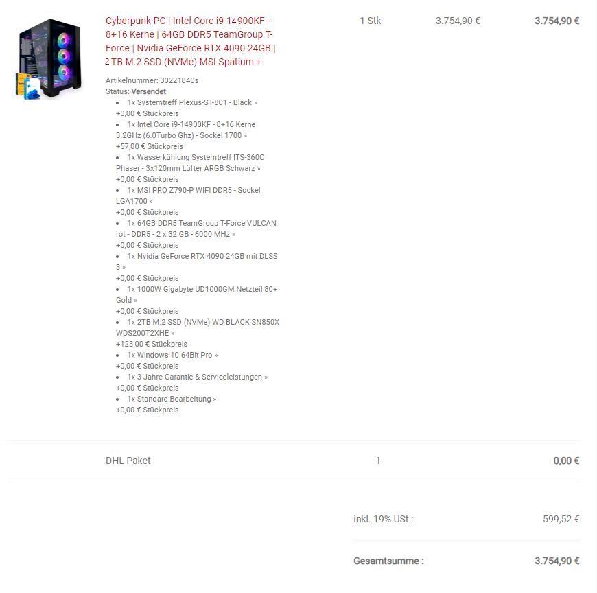 Ultra High-End Gaming PC / RTX 4090 MSI / i9 14900KF + Garantie in Uelzen