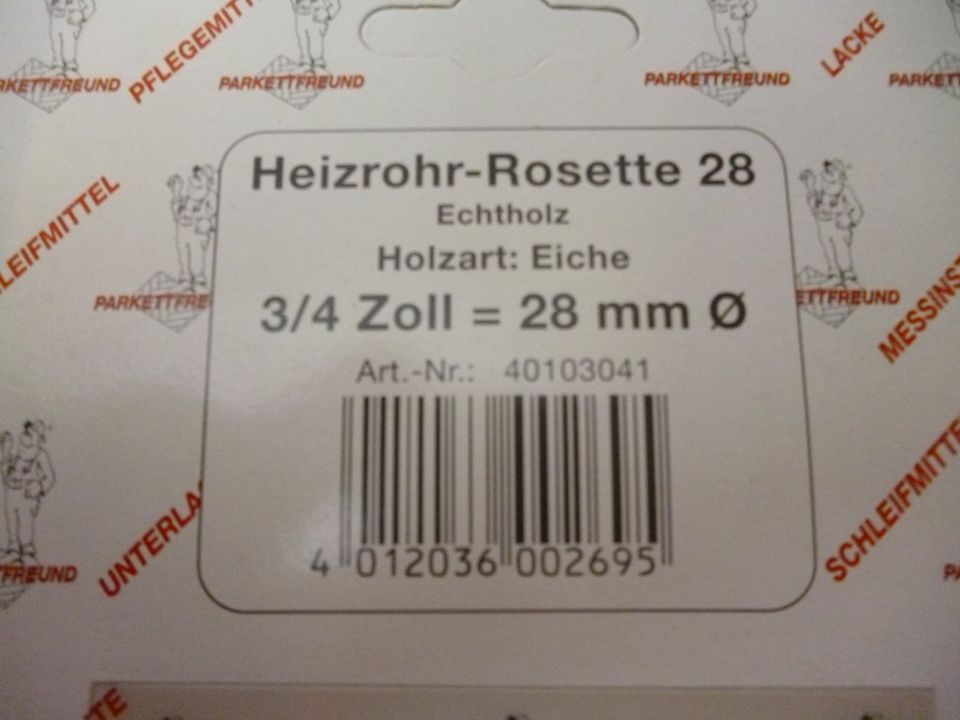 Heizrohr - Rosetten - Echtholz - neu - OVP - ca. 350 Stück in Hamburg