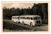 AK Ansichtskarte Reisebus mit Anhänger 1957 gelaufen gut angekomm Nordrhein-Westfalen - Sundern (Sauerland) Vorschau