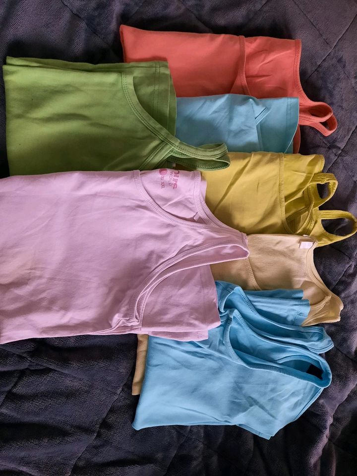 7x Tops - ärmellose Shirts - L - bunt - Pastellfarben in Hirschaid