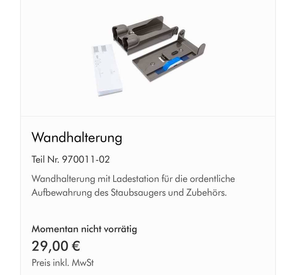 Dyson Wandhalterung 970011-02 *Neu* in Ingolstadt