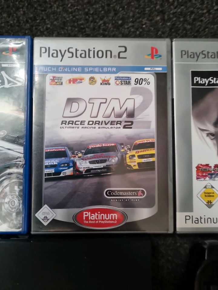 PS2 - Playstation 2 slim - 1 Controller - 5 Spiele in Dannewerk