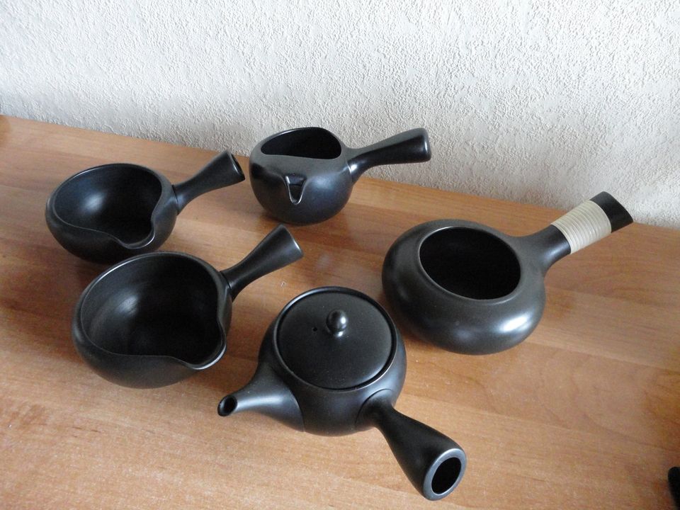 Teegeschirr Japan Tokoname ? braun Kanne Schalen Kyusu Tee in Waldmünchen