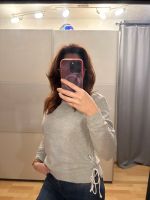 4,50 € ❤️ H&M Sweater Pullover mit Schnürung hellgrau XS/S 34/36 Bayern - Schöllkrippen Vorschau