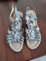 Sandalen Keilabsatz 39 Leder silber grau Remonte Sachsen-Anhalt - Magdeburg Vorschau