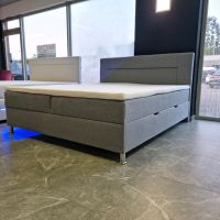 Boxspringbett 180x200 Stoff Grau Bettkasten Topper Neuware Nordrhein-Westfalen - Oberhausen Vorschau