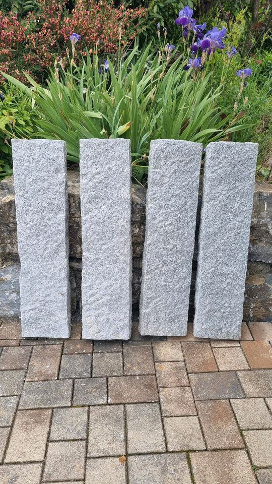 Granit-Palisaden Grau Gestockt 10 x 25 x 100 cm in Bretzfeld