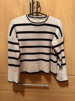 Süßer gestreifter Pullover Only XS weiß creme schwarz Niedersachsen - Hambergen Vorschau