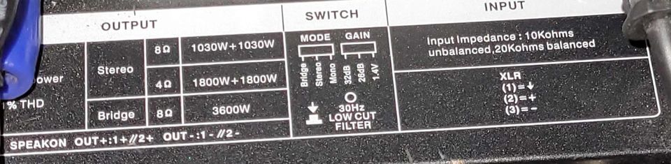 QSC PLX 1804 orig. USA 2 HE 2x 900W Profi Endstufe Verstärker OVP in Schwanewede