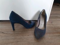 Tamaris Pumps High Heels Blau Velourleder - Gr. 38 Niedersachsen - Meppen Vorschau