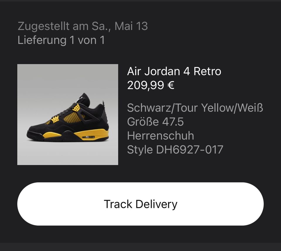 Air Jordan 4 Retro | Thunder | 47.5 EU in Berlin