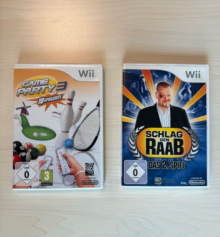 Nintendo Wii mit Mario Kart, Game Party 3, Schlag den Raab in Freiburg im Breisgau