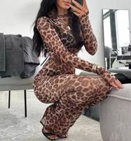 Langes Kleid Maxi durchsichtig Leopard Muster Langarm netz S 36 Essen - Rüttenscheid Vorschau