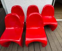 5 Stühle Panton Chair Style in rot glänzend Bonn - Bad Godesberg Vorschau