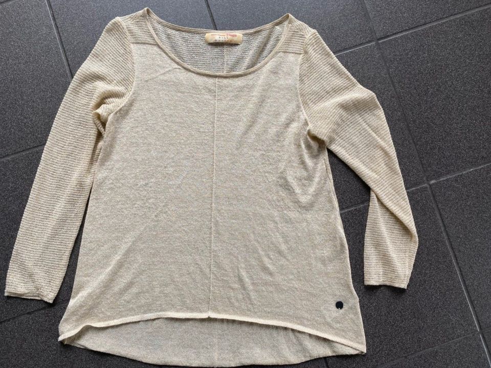 Tom Tailor: Glitzer Pullover beige, Gr. M in Seeheim-Jugenheim