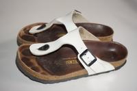 orig. BIRKENSTOCK Sandalen GIZEH Weiß Kork Fußbett Leder Gr. 36 Bayern - Fürth Vorschau