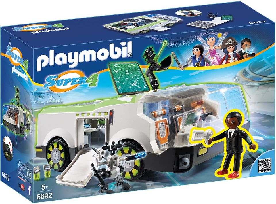 PLAYMOBIL 6692 - Super4 - Techno Chamäleon mit Agent Gene wie NEU in Dortmund