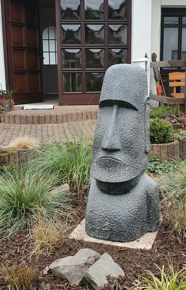 Moai Skulptur Rapa Nui Maori Figur Osterinsel Tiki Steinskulptur in Seevetal