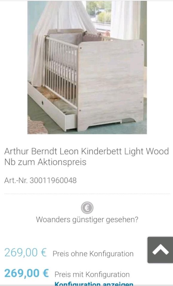 Wickelkommode & Babybett Arthur Berndt in Issum