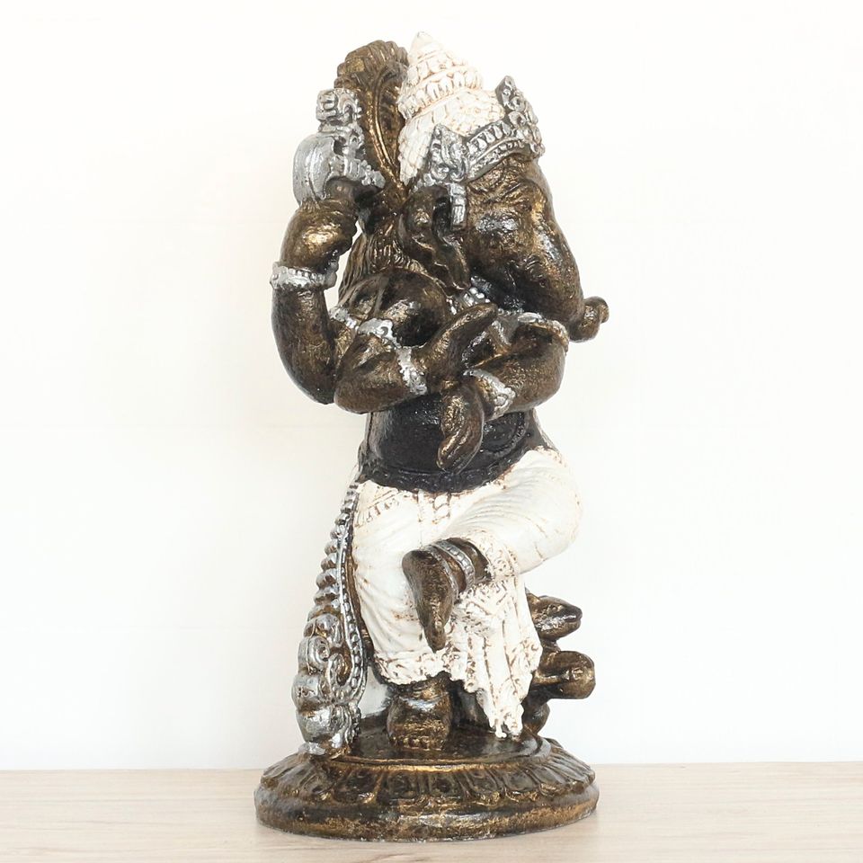 Figur Ganesha aus Resin stehend Indien Deko Asien Weiß 52 cm in Bochum