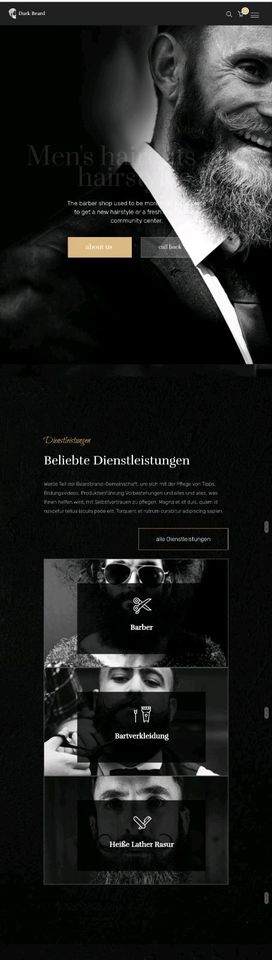 Webseite Friseure Webdesign - Salon barber shop Website Homepage in Dresden