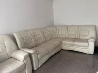 Ecksofa Leder weiß Couch Einzelsessel Wandsbek - Hamburg Bramfeld Vorschau