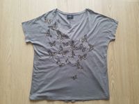 Gina Benotti T- Shirt taupe Pallietten Schmetterlinge 40 42 44 Niedersachsen - Lilienthal Vorschau