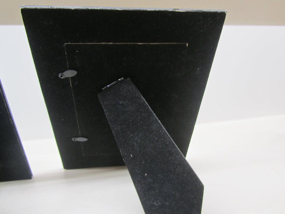 2 Bilderrahmen 10x15 + 12,7 x 17,8 cm Glas schwarz gold elegant in Dingolfing