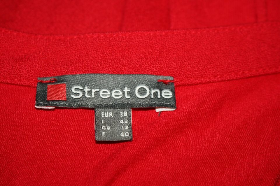 Street One Shirt Gr. 38 Rot mit Kontraststreifen Street One Damen in Nürnberg (Mittelfr)