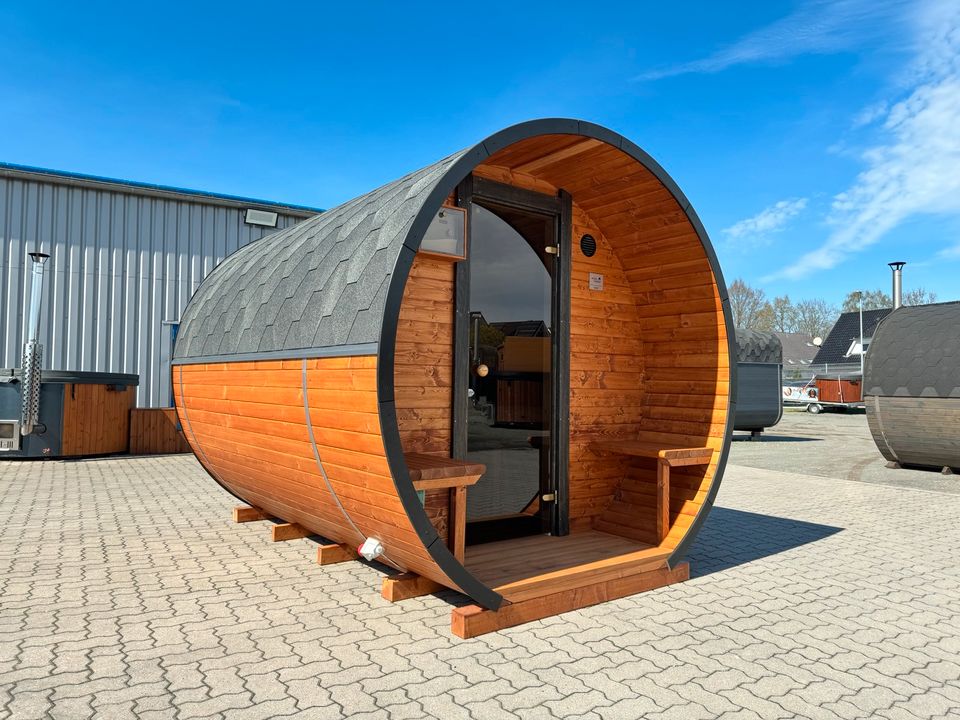 Gartensauna 3x2.35m SOFORT ✅ Fasssauna Elektroofen Montiert Sauna in Stuhr