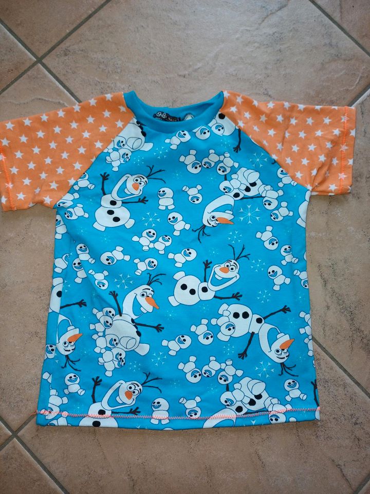 T-Shirts, Gr. 98, Frozen, Olaf, Eulen, Mickey Maus, handmade in Michendorf