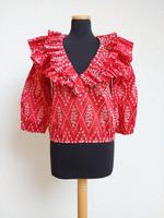 NEU Rot weiß Lochmuster Rüschen Stickerei Bluse von Zara, Gr. M Bayern - Ergoldsbach Vorschau