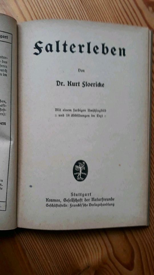 Buch: "Falterleben" Kosmos von Dr. Kurt Floericke 1928 in Bleckede