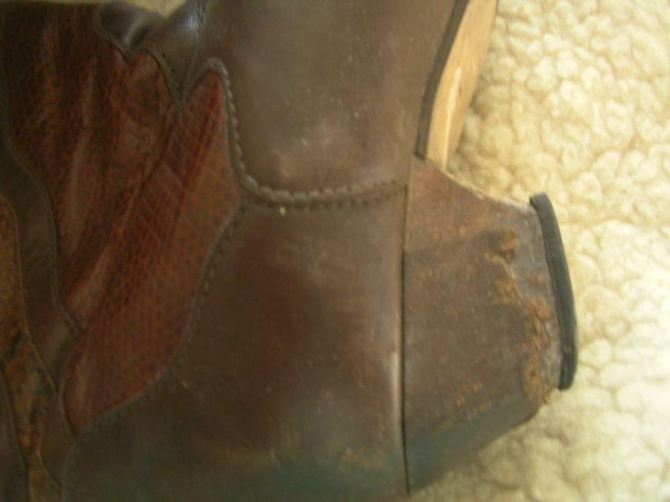 Western ? Stiefel braun verschiedene Leder Patchwork Gabor Gr 4 in Bad Münstereifel