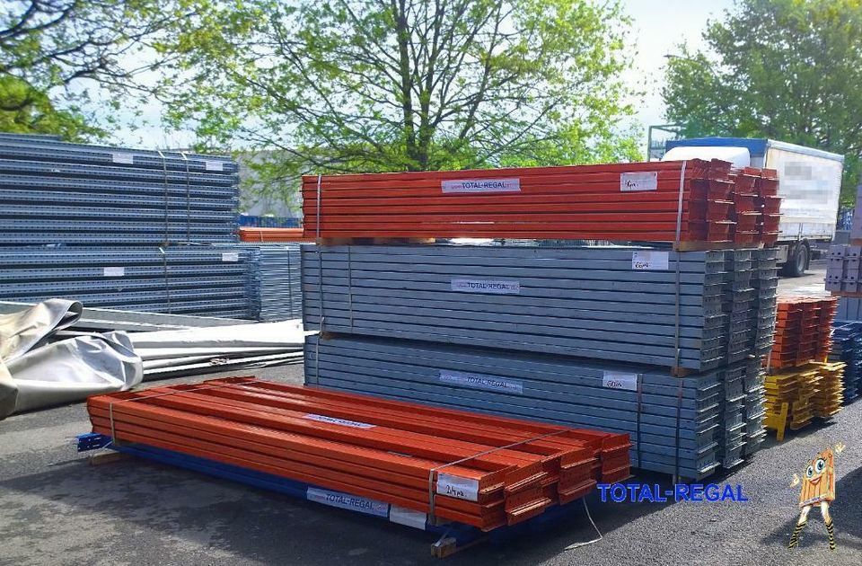 NEU 4x14m Palettenregale  5 m hoch, 24 Rahmen, 120 Traversen 3t/E in Neubeuern