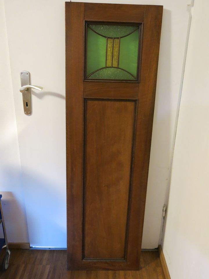 Jugendstil original Schrank- Türen Bleiglasfenster Schublade Nuß? in Oberschleißheim