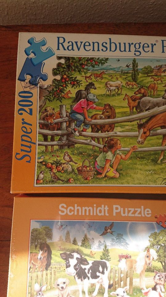 2 puzzle von ravensburger und Schmidt Pferde Tiere Spielzeug Set in Mühlacker