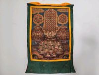 Große Thangka Nepal Tibet Rollbild Budhismus Friedrichshain-Kreuzberg - Friedrichshain Vorschau