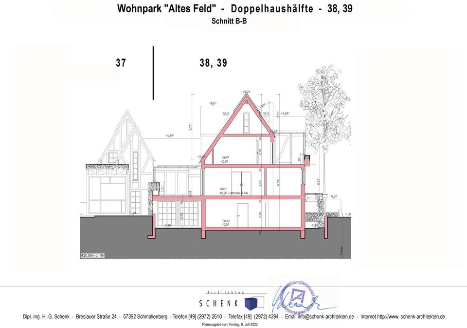 Baugrundstück für Wohnhaus mit Einliegerwohnung einschl. Baugenehmigung in Schmallenberg