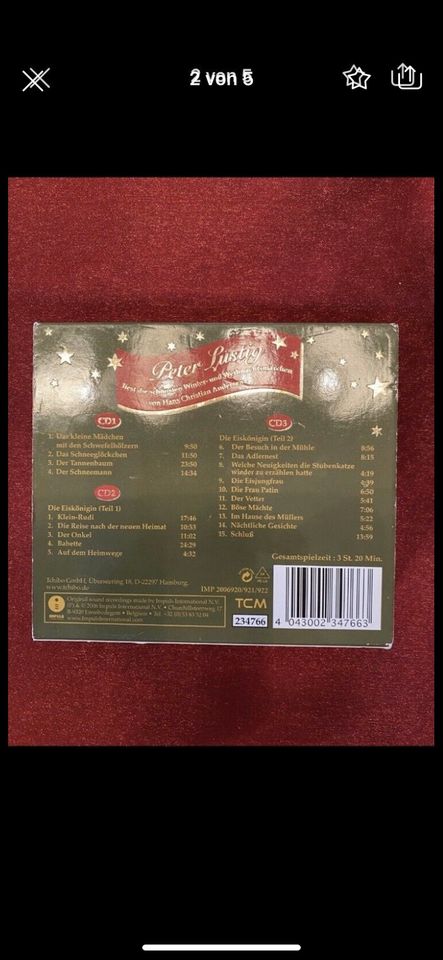 Winter und Weihnachtsmärchen Weihnachtslieder Peter Lustig CD Box in Hamburg