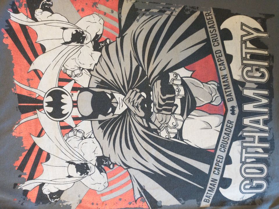 Longshirt Shirt Batman grau Print 134 140 Baumwolle in Bensheim