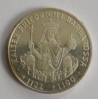 10 DM Silbermünze 0,625 Silber 1990 Friedrich Barbarossa Münze Bayern - Trogen Vorschau