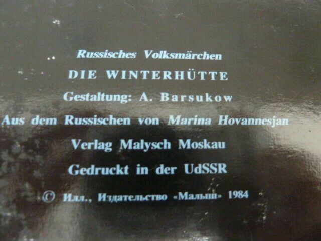 Die Winterhütte Pop up Buch Russisches Volksmärchen 1984/ UDSSR in Täferrot