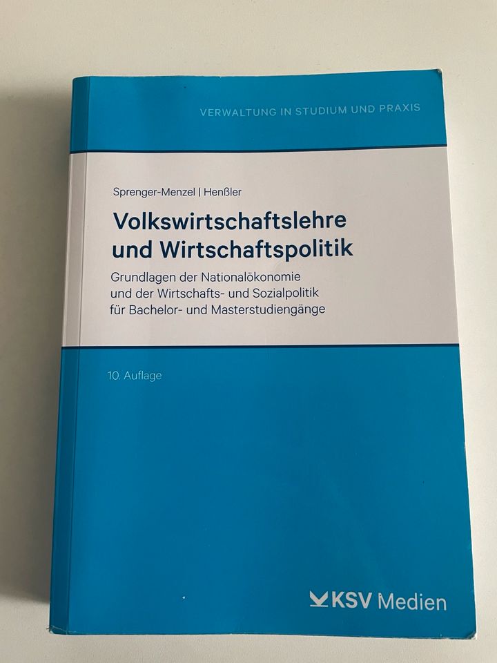 Buch Volkwirtschaftslehre und Wirtschaftspolitik Sprengel-Menzel in Köln