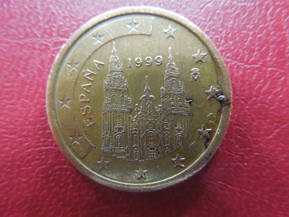 Seltene   5 Cent Münze Spanien Von 1999 Mit  Fehlern in Wallerfangen