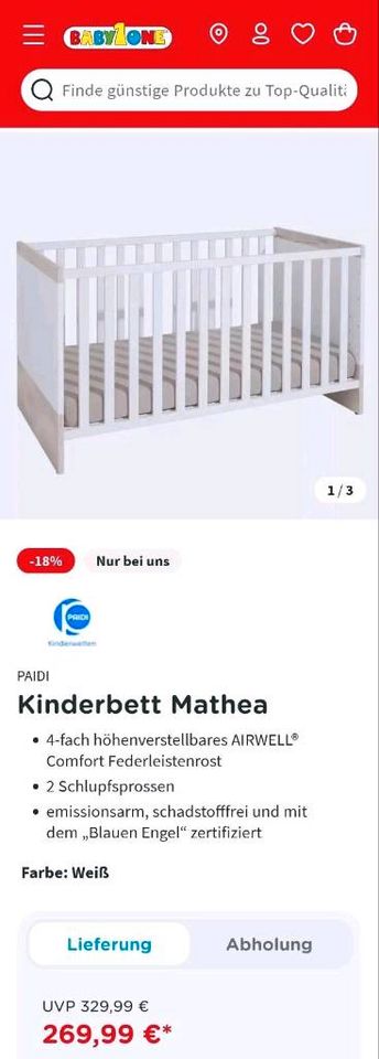 Paidi Mathea Babybett 70x140 neuwertig in Wunstorf