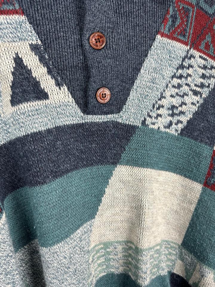 Vintage Half-Zip Sweater - Retro Pullover - Oldschool -90s- Gr. L in Neuenhaus
