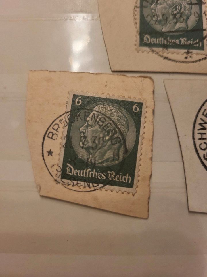 Briefmarke 6 Pfennig Deutsches Reich Hindenburg in Gau-Bickelheim